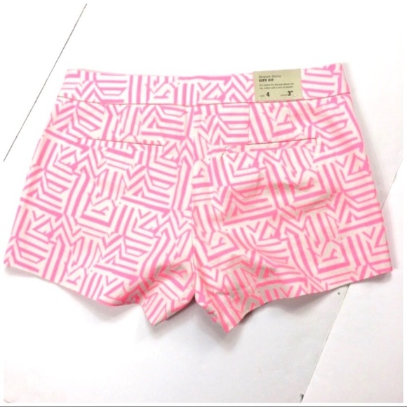 NWT J.Crew Stretch Chino City Fit Print Shorts - Picture 3 of 5